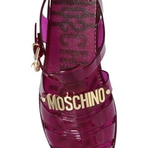 Y2K Moschino Jelly Purple Sandals with Gold